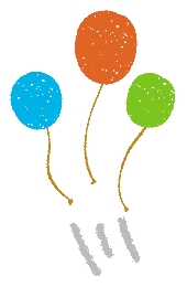 小松おあしす市場の空に飛ぶバルーン