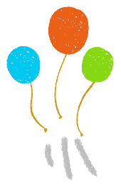 小松おあしす市場の空に飛ぶバルーン